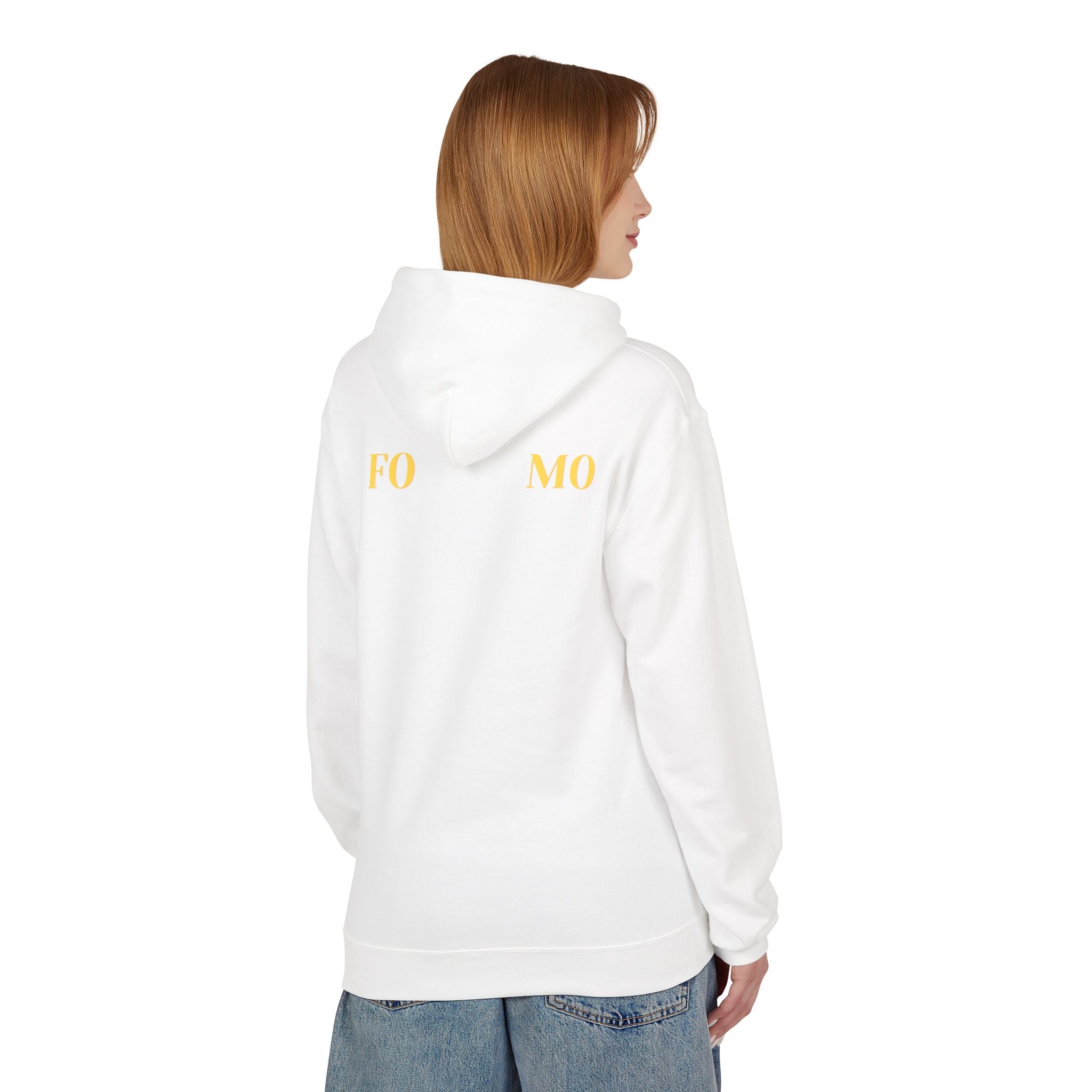 FOMO script and star Hoodie | Minimal typography streetwear