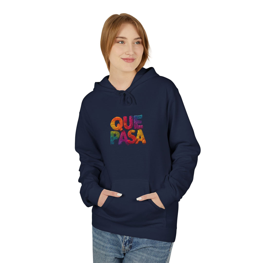 Que Pasa hoodie | Colorful Spanish phrase sweatshirt