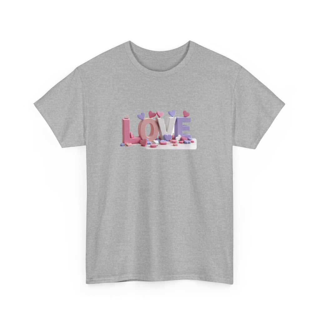 Love T-Shirt | Pink Heart Typography