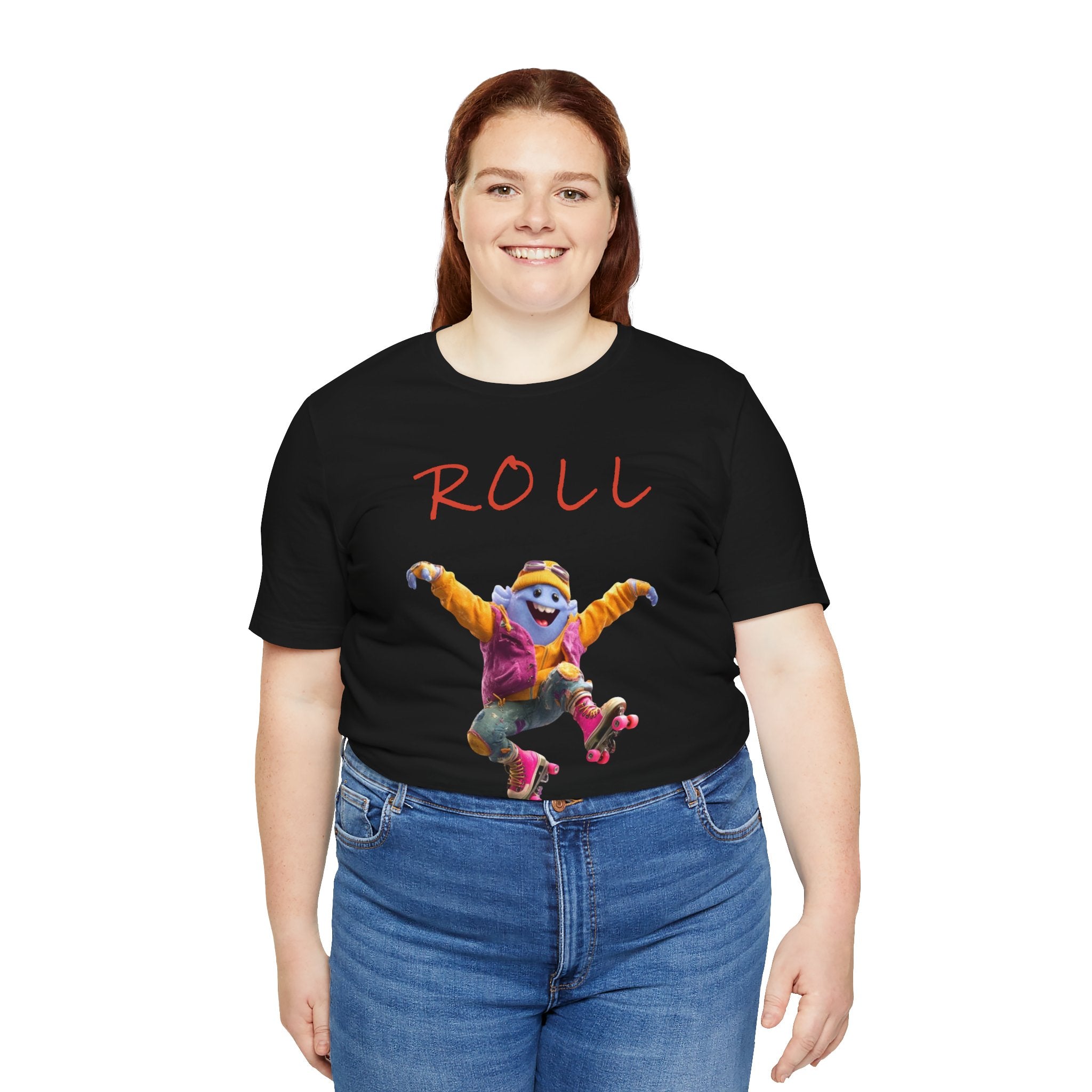Roll Roller Skate T-Shirt — Colorful Vintage Skater Graphic Tee
