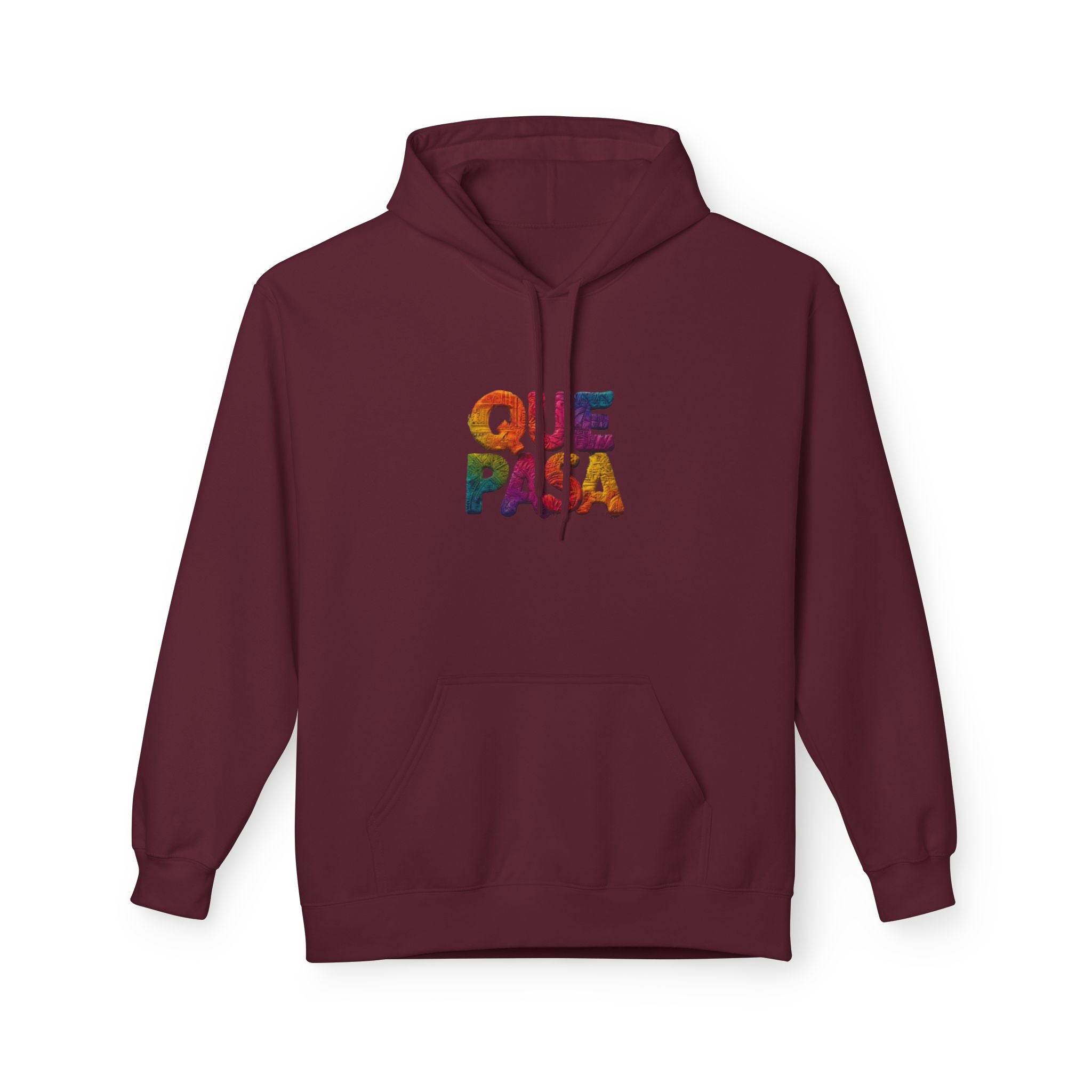 Que Pasa hoodie | Colorful Spanish phrase sweatshirt