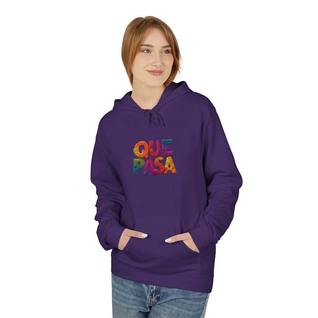 Que Pasa hoodie | Colorful Spanish phrase sweatshirt