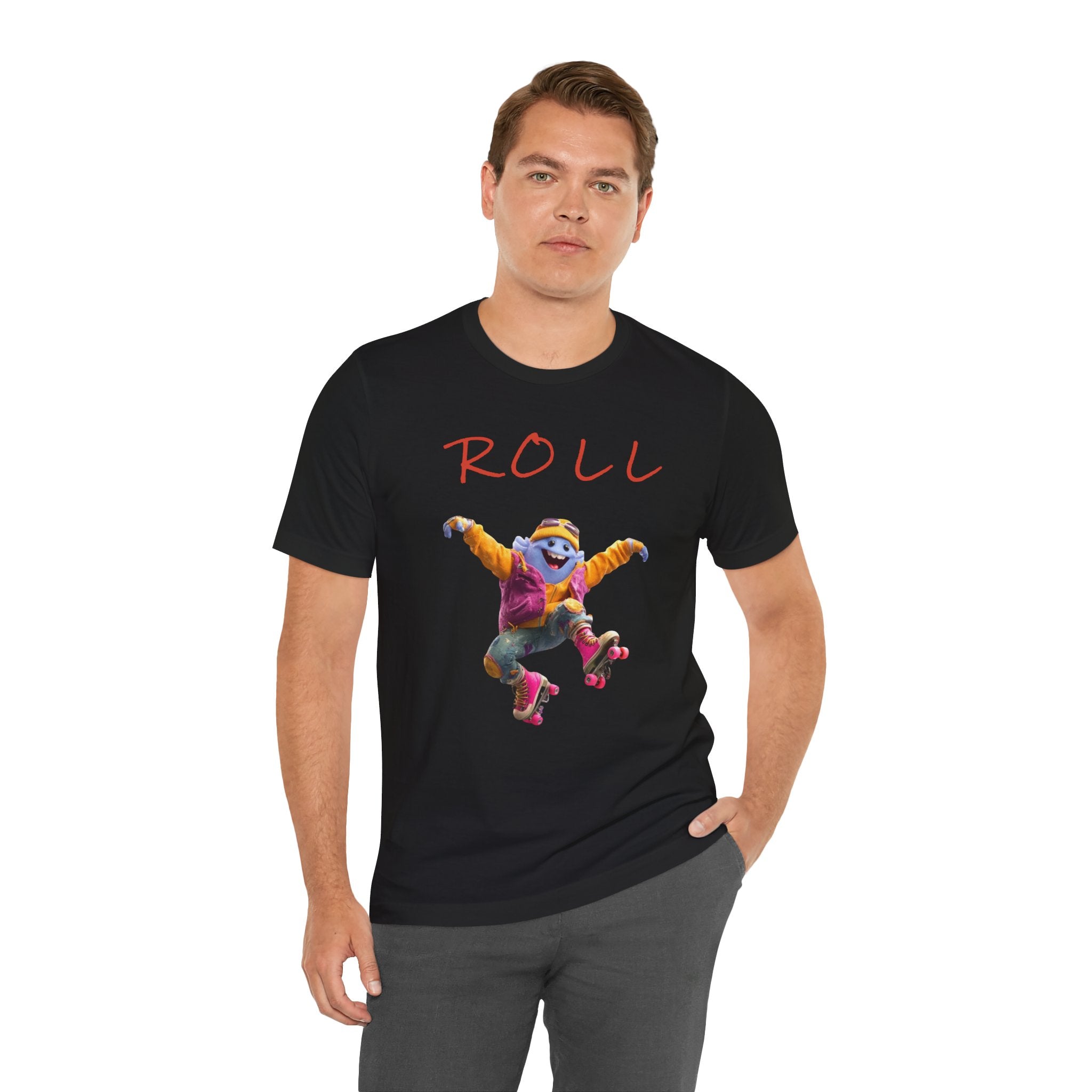 Roll Roller Skate T-Shirt — Colorful Vintage Skater Graphic Tee