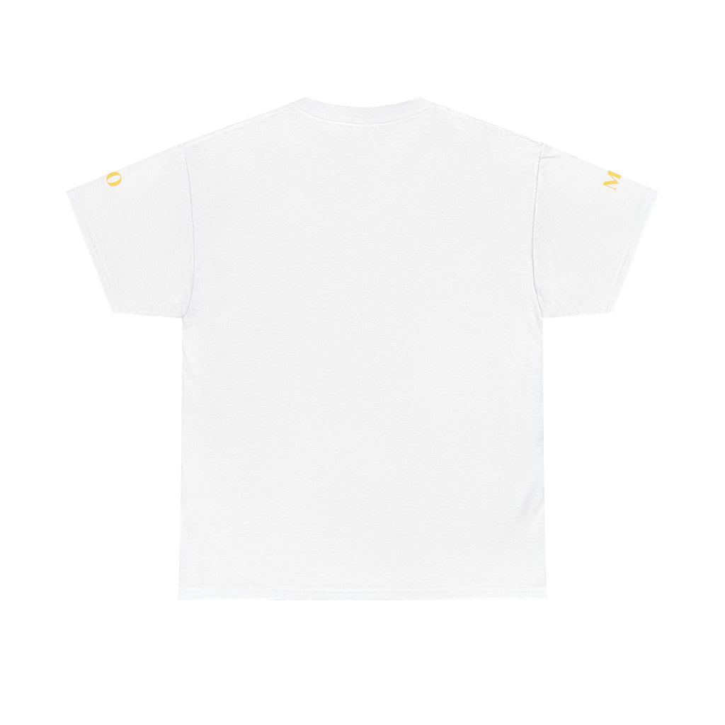 FOMO shooting star Tee | White cotton T-Shirt, minimalist typography