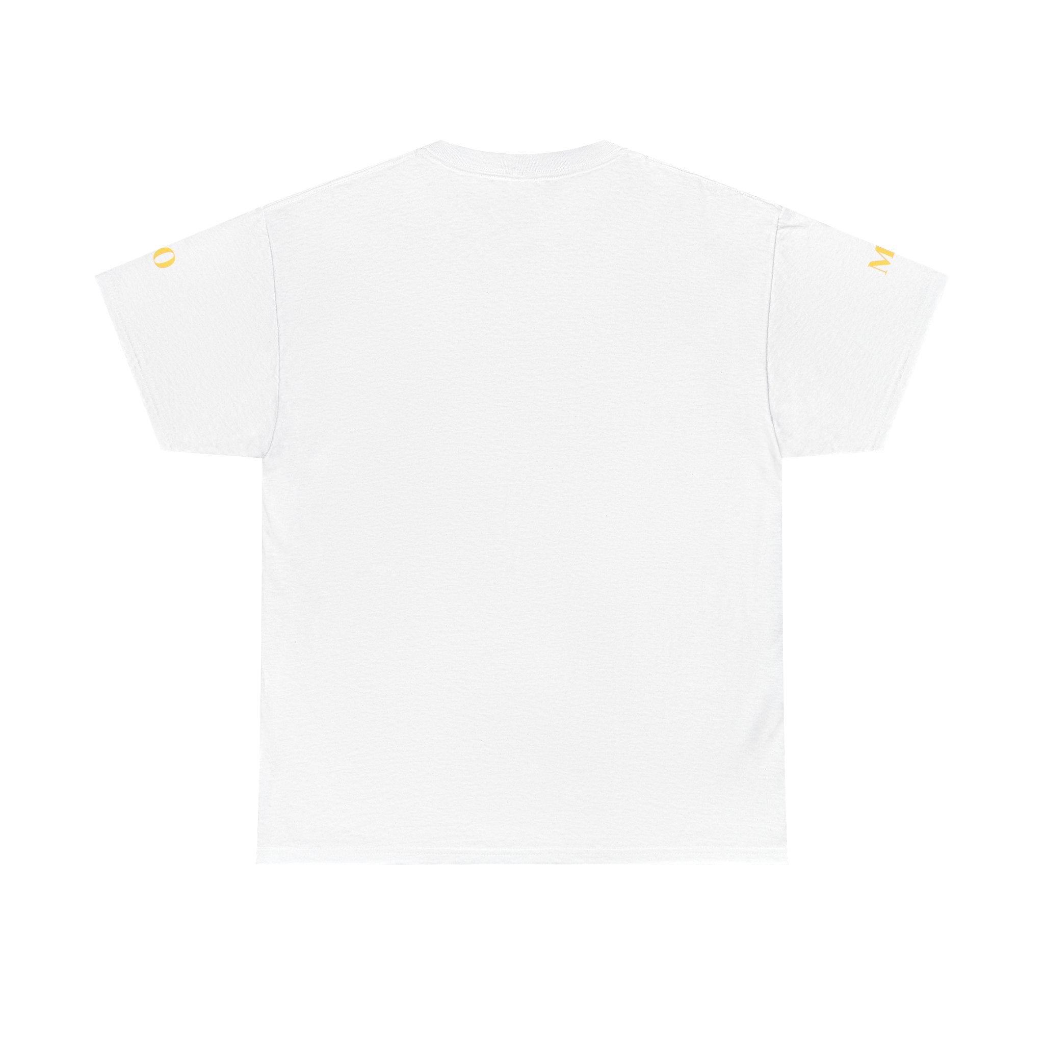 FOMO shooting star Tee | White cotton T-Shirt, minimalist typography