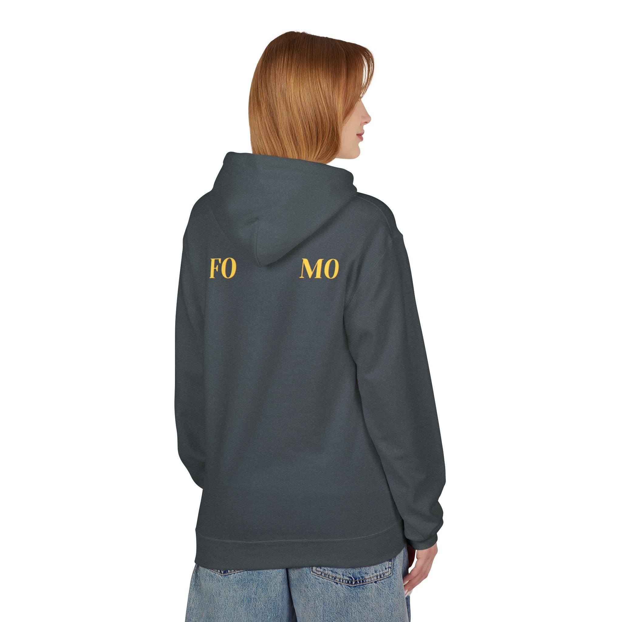 FOMO script and star Hoodie | Minimal typography streetwear
