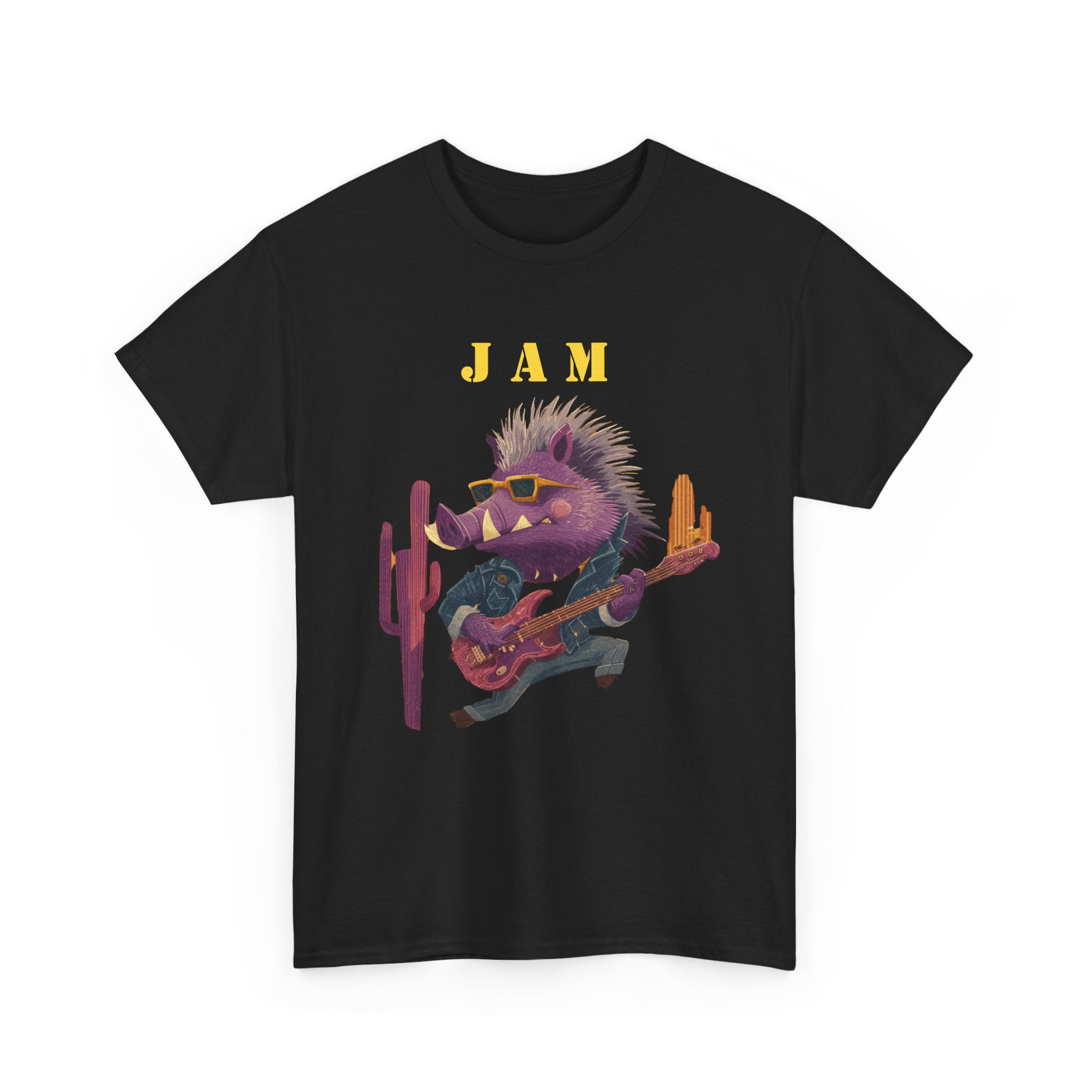 Jam Porcupine Guitar Tee | Desert Cactus Rock Music Shirt