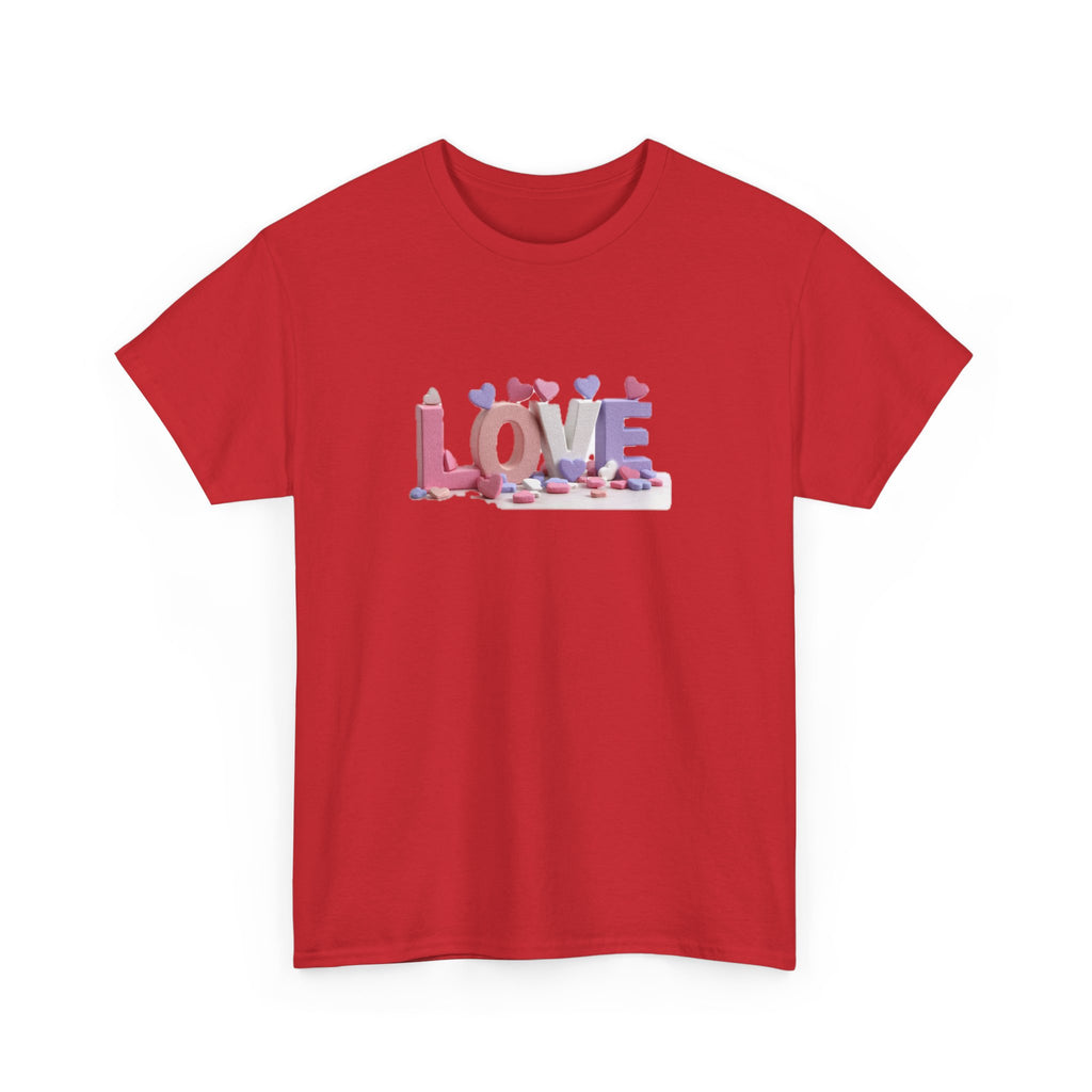 Love T-Shirt | Pink Heart Typography