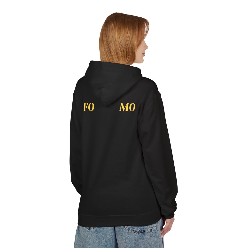FOMO script and star Hoodie | Minimal typography streetwear