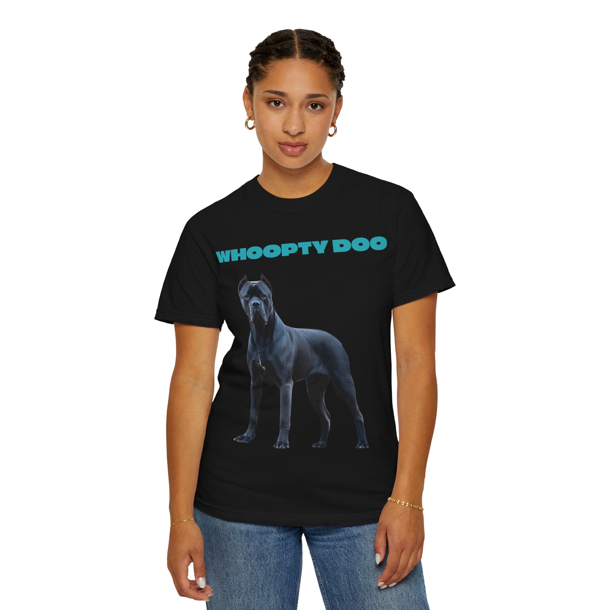 Whoopty Doo Unisex Garment-Dyed T-Shirt, Casual Tee, Dog Lovers Gift, Quirky Apparel, Fun Pet-Themed Shirt, Unique Gifts for Men and Women