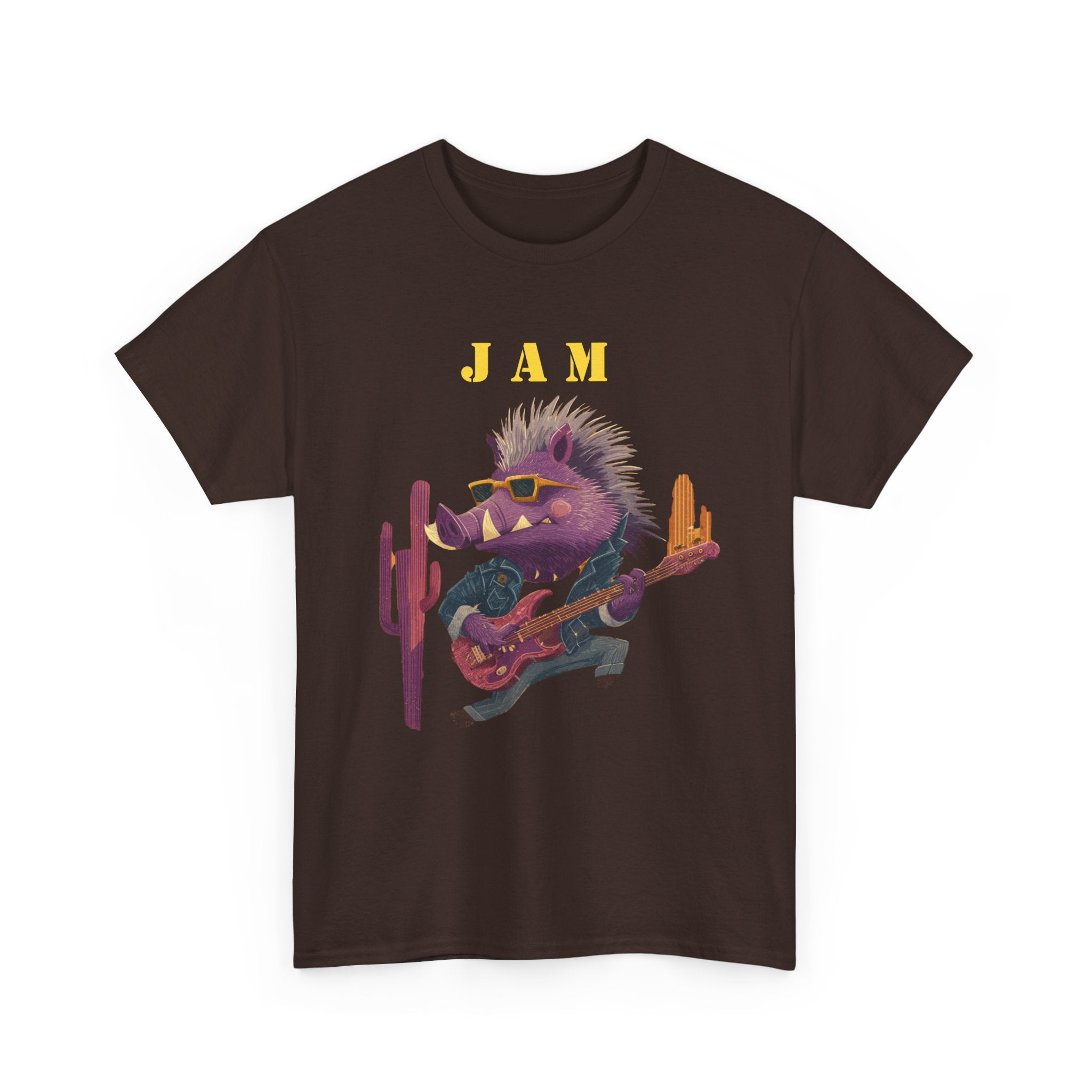 Jam Porcupine Guitar Tee | Desert Cactus Rock Music Shirt