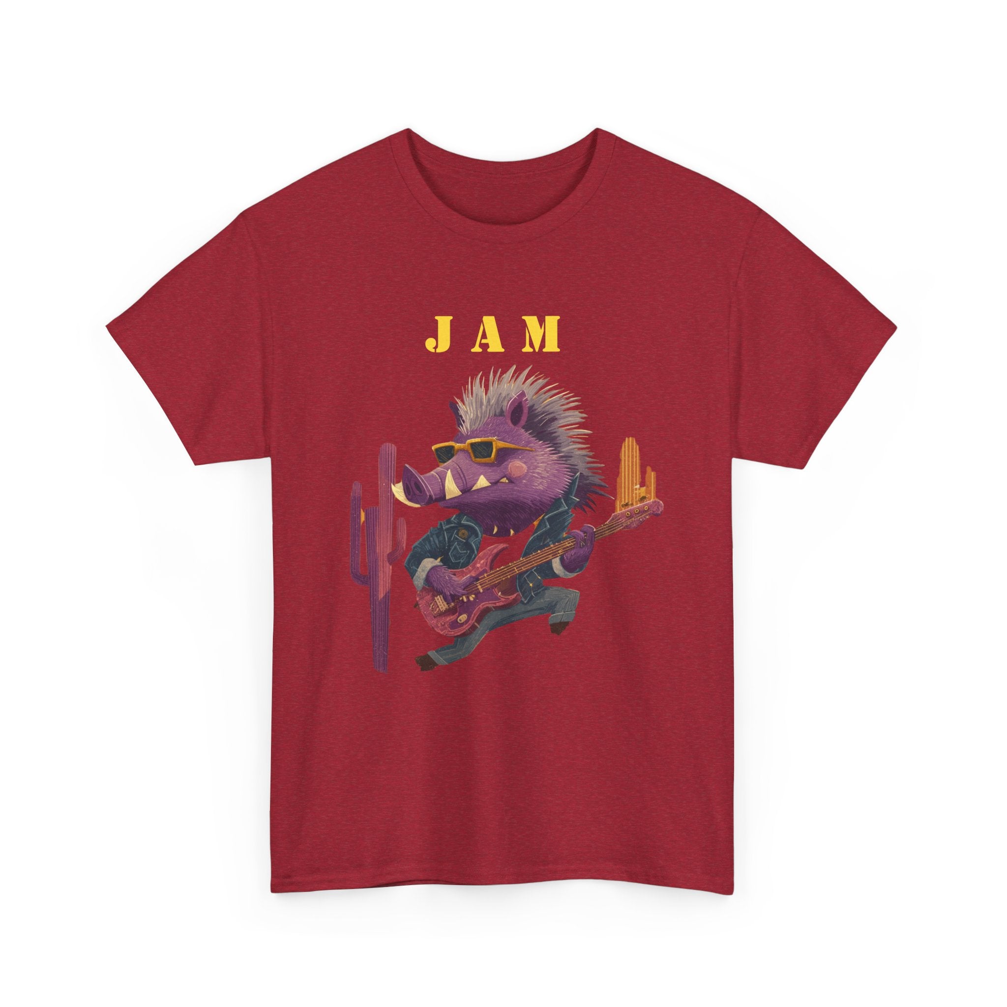 Jam Porcupine Guitar Tee | Desert Cactus Rock Music Shirt