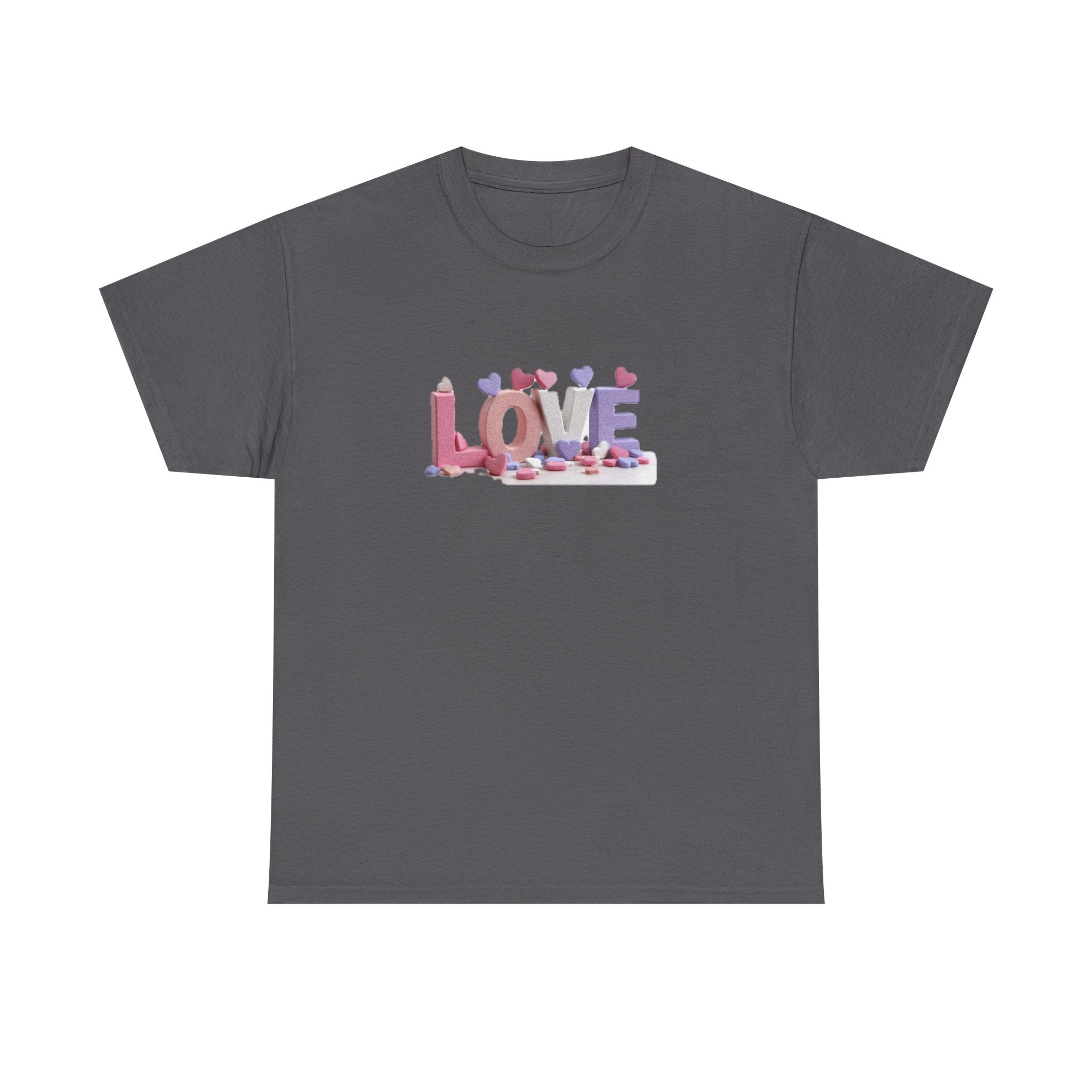 Love T-Shirt | Pink Heart Typography