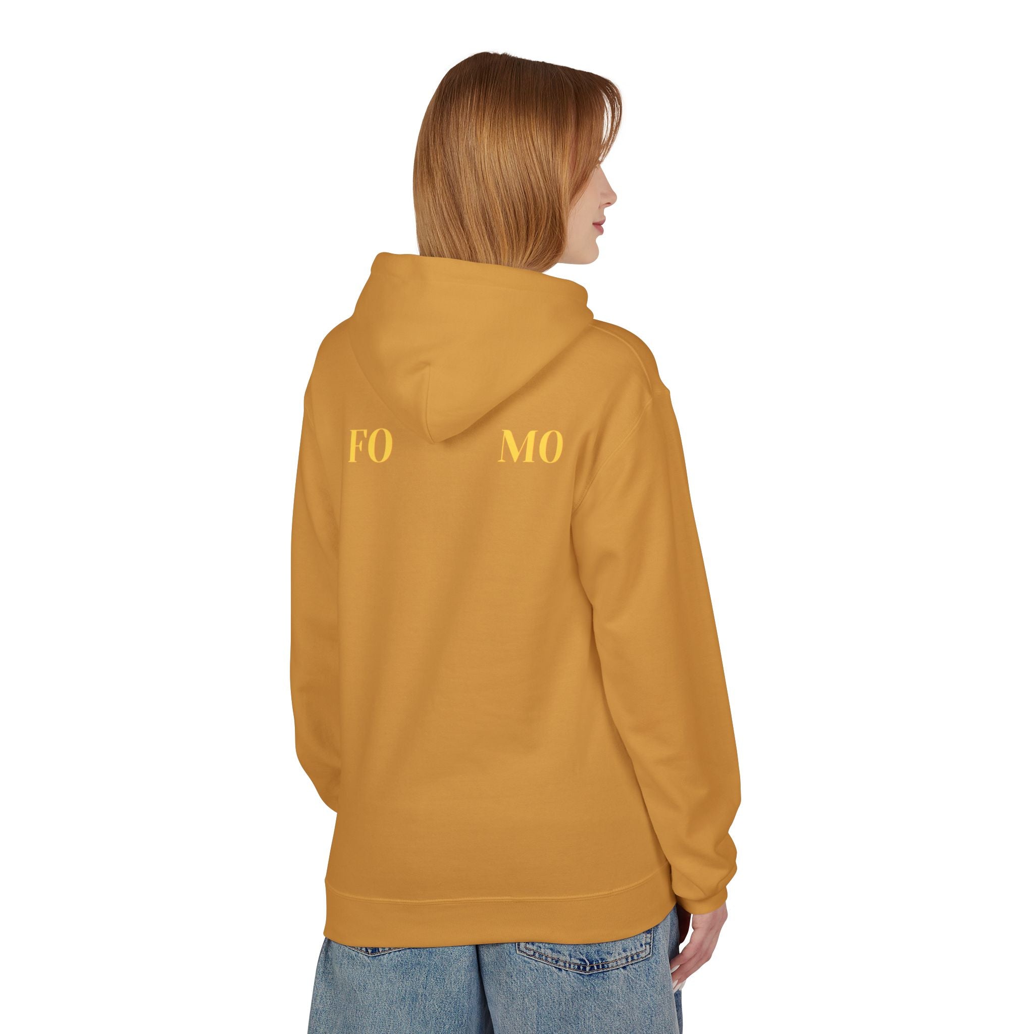 FOMO script and star Hoodie | Minimal typography streetwear