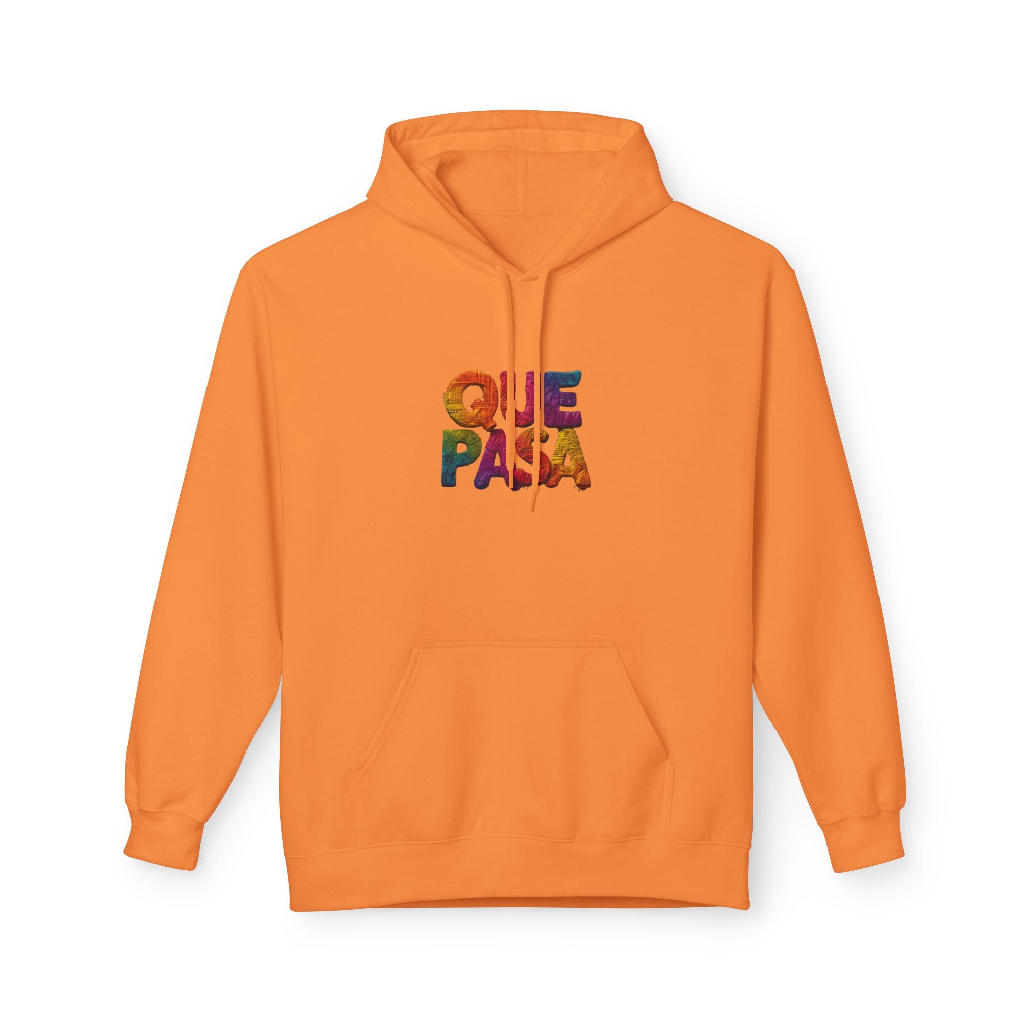 Que Pasa hoodie | Colorful Spanish phrase sweatshirt