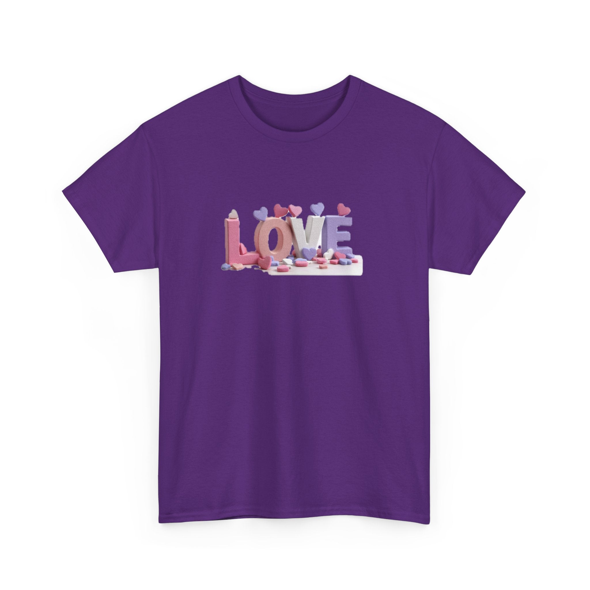 Love T-Shirt | Pink Heart Typography