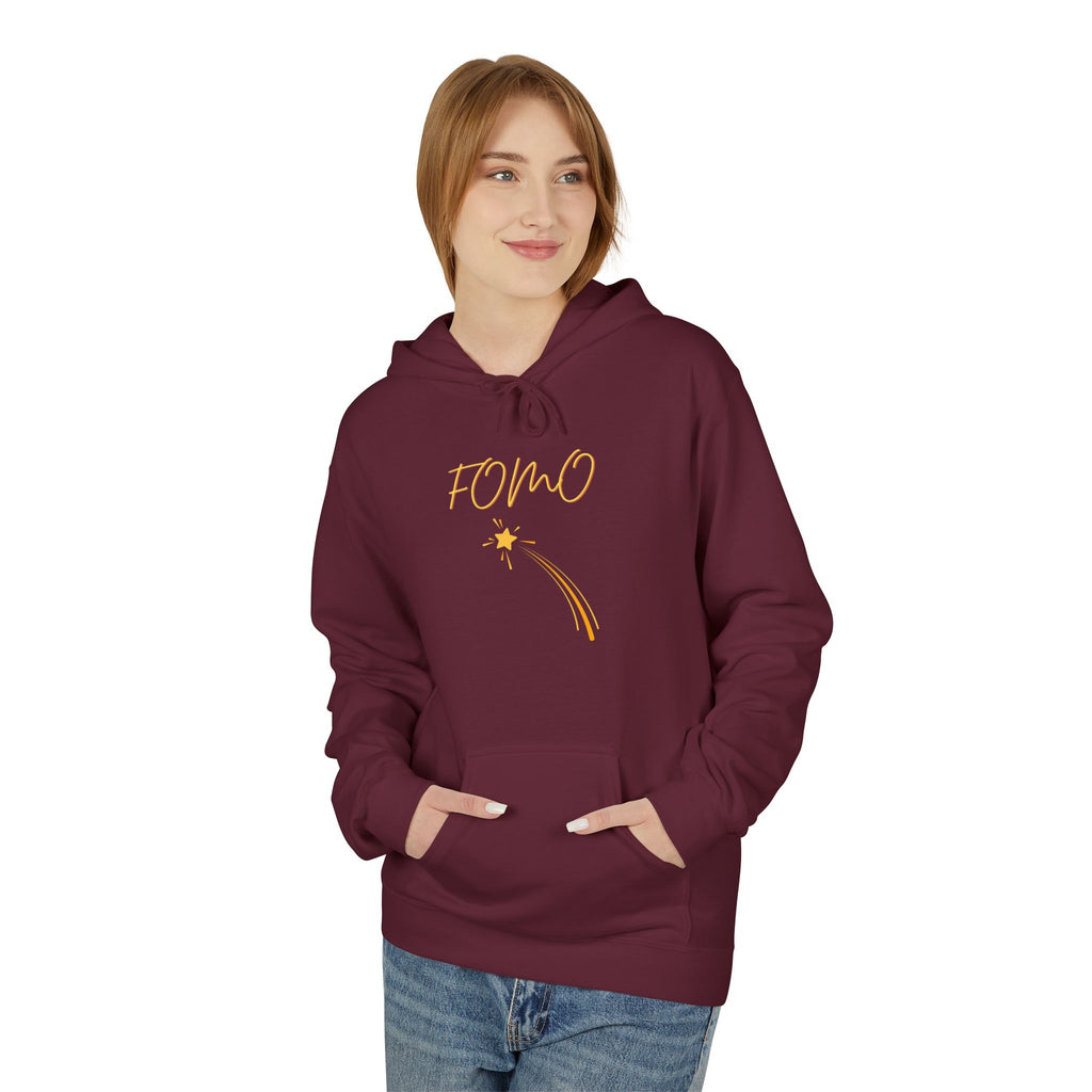 FOMO script and star Hoodie | Minimal typography streetwear