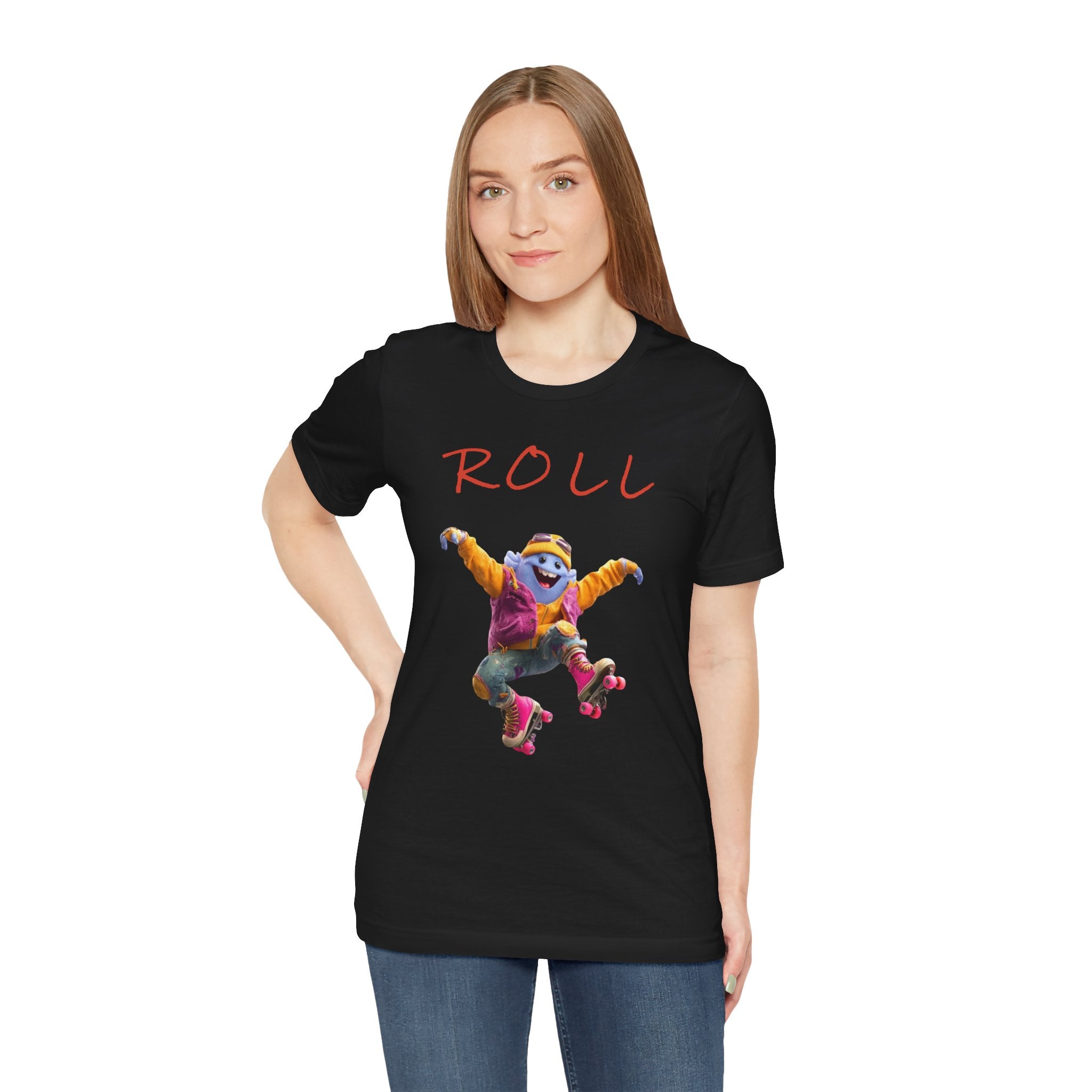 Roll Roller Skate T-Shirt — Colorful Vintage Skater Graphic Tee