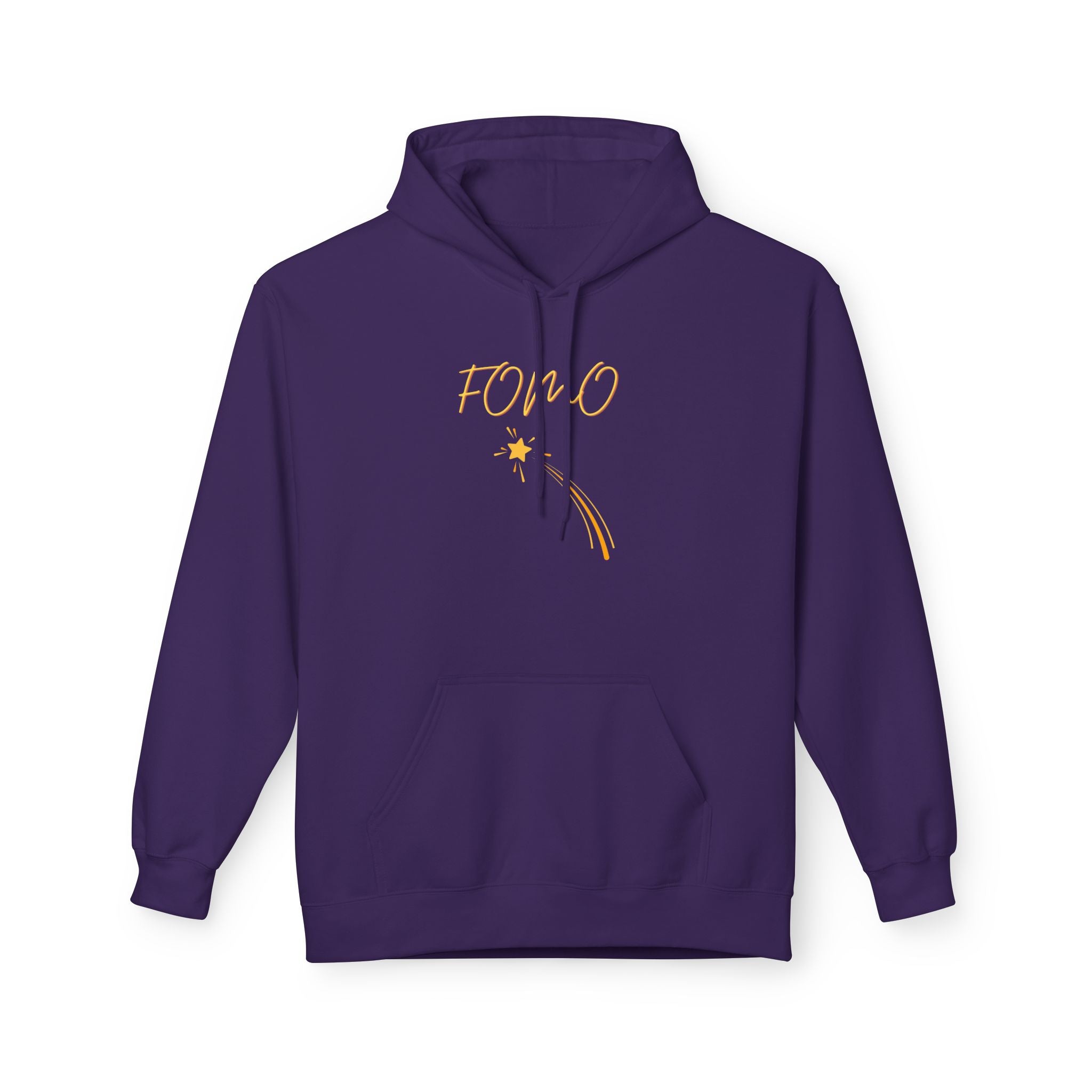 FOMO script and star Hoodie | Minimal typography streetwear