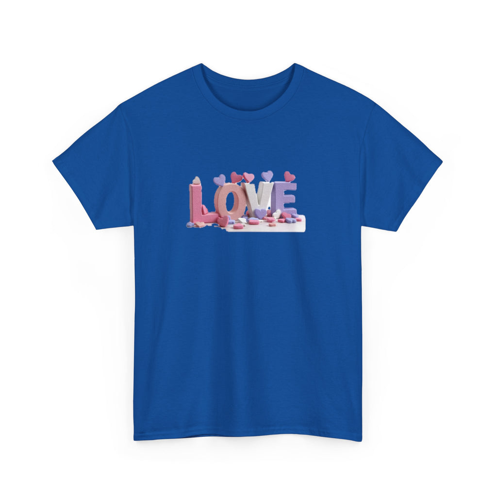Love T-Shirt | Pink Heart Typography