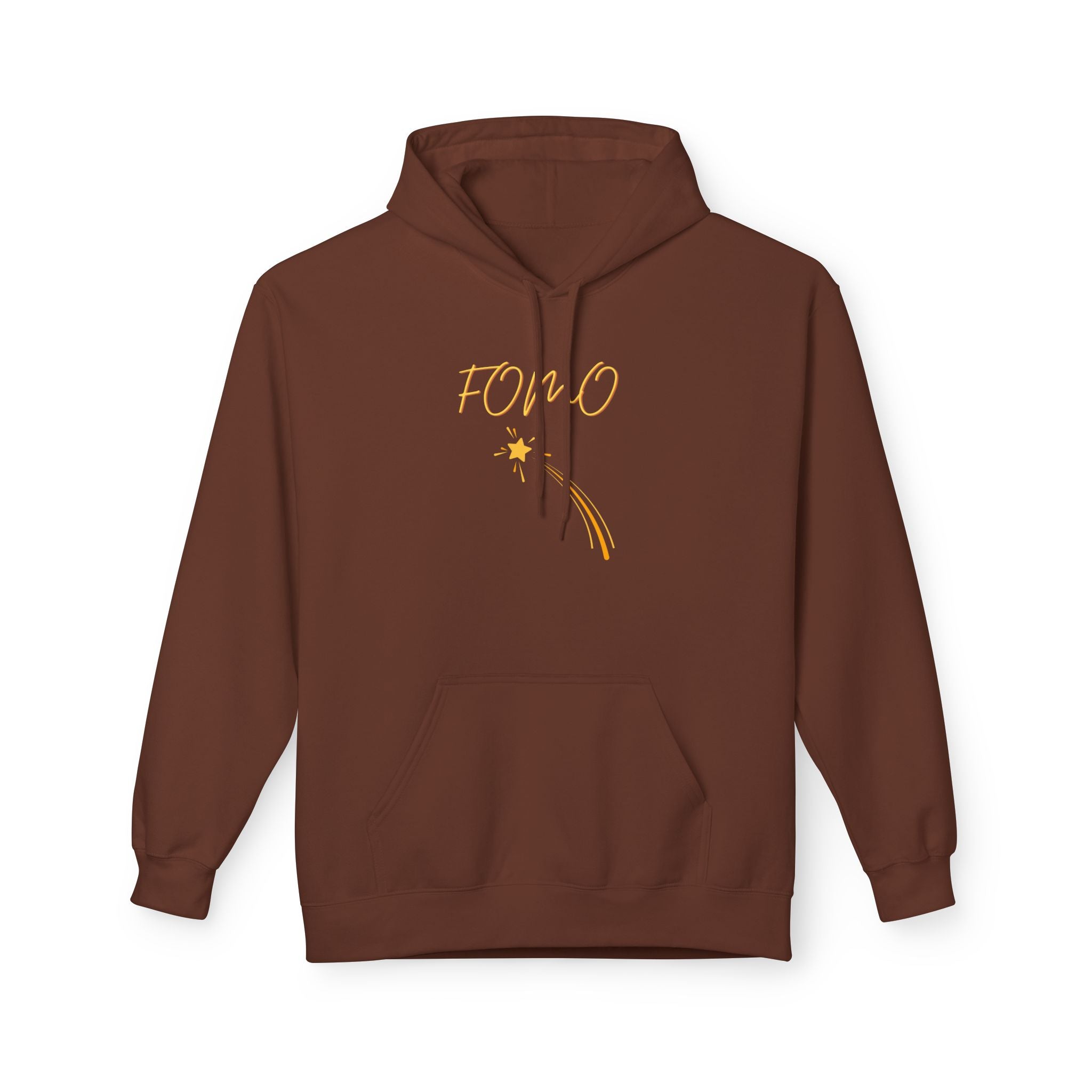 FOMO script and star Hoodie | Minimal typography streetwear