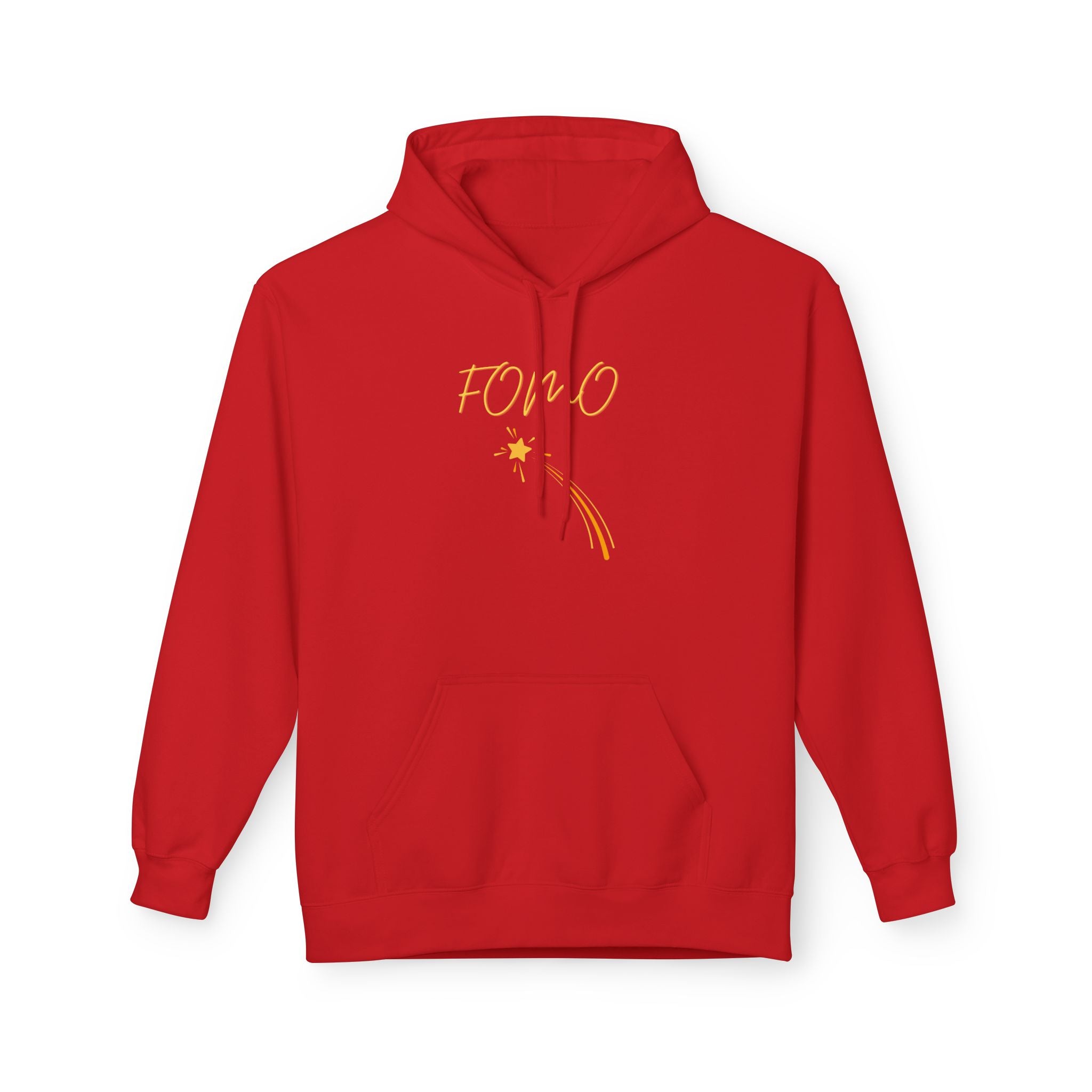 FOMO script and star Hoodie | Minimal typography streetwear