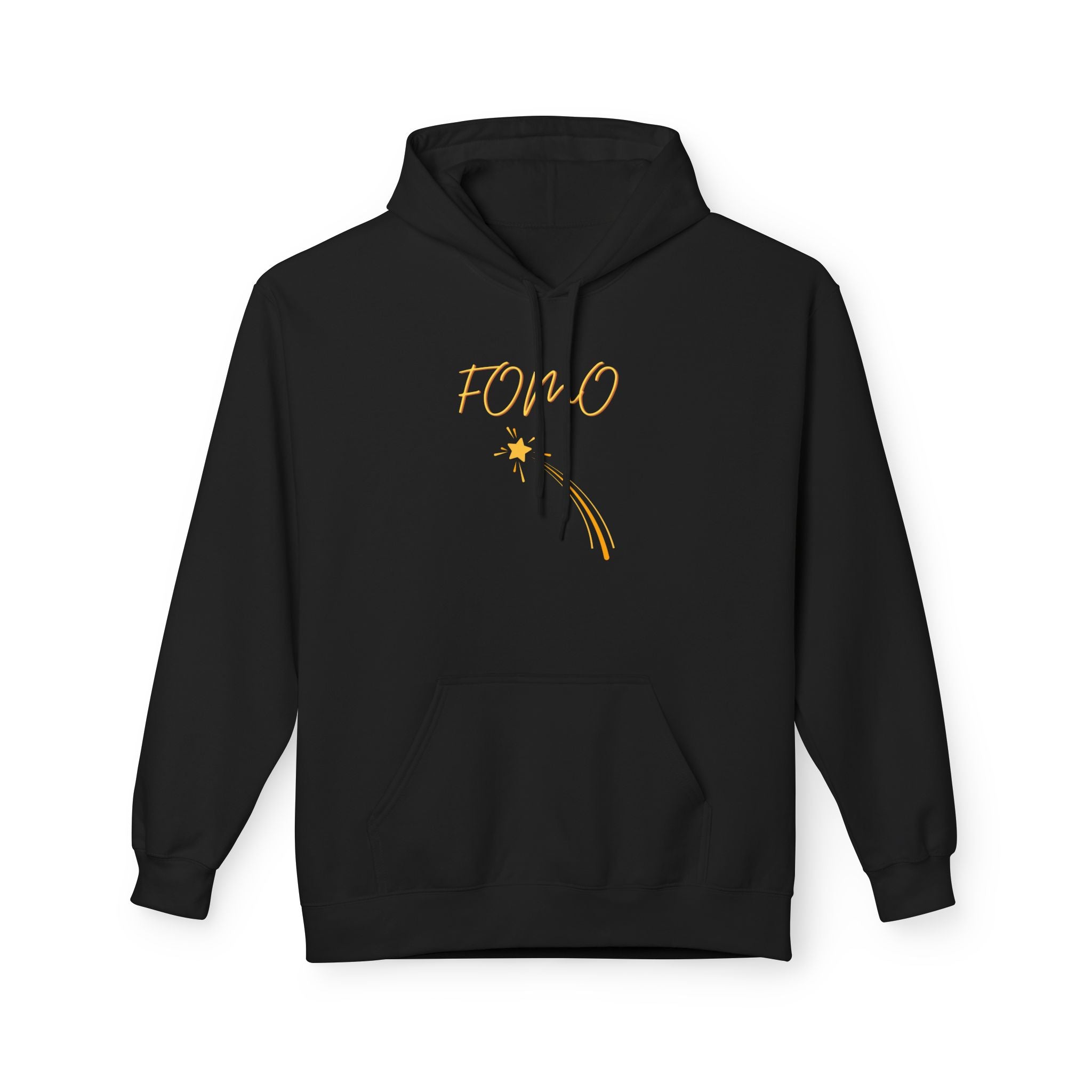FOMO script and star Hoodie | Minimal typography streetwear