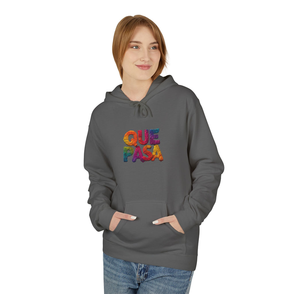 Que Pasa hoodie | Colorful Spanish phrase sweatshirt