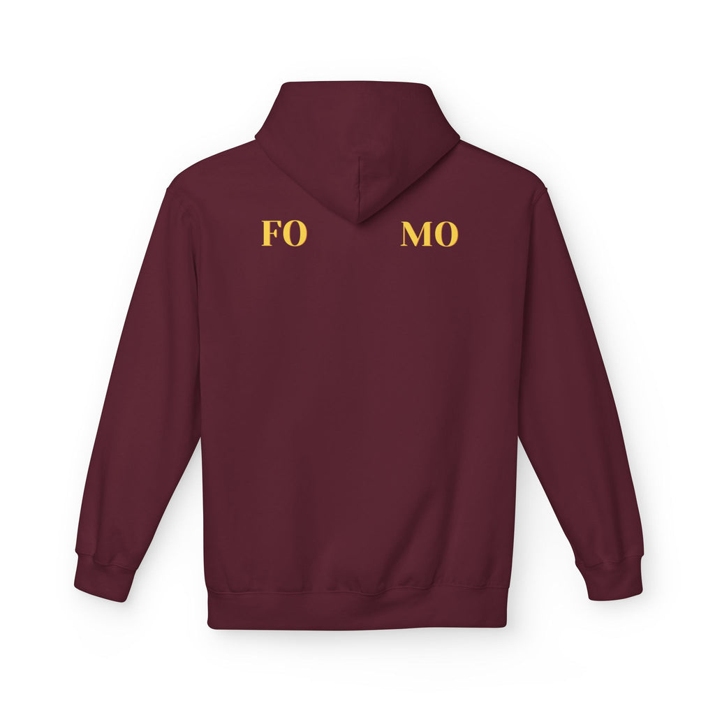 FOMO script and star Hoodie | Minimal typography streetwear