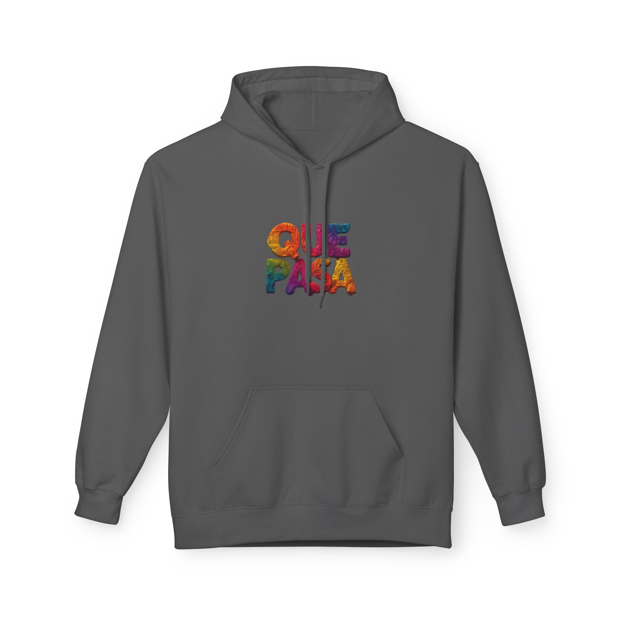 Que Pasa hoodie | Colorful Spanish phrase sweatshirt