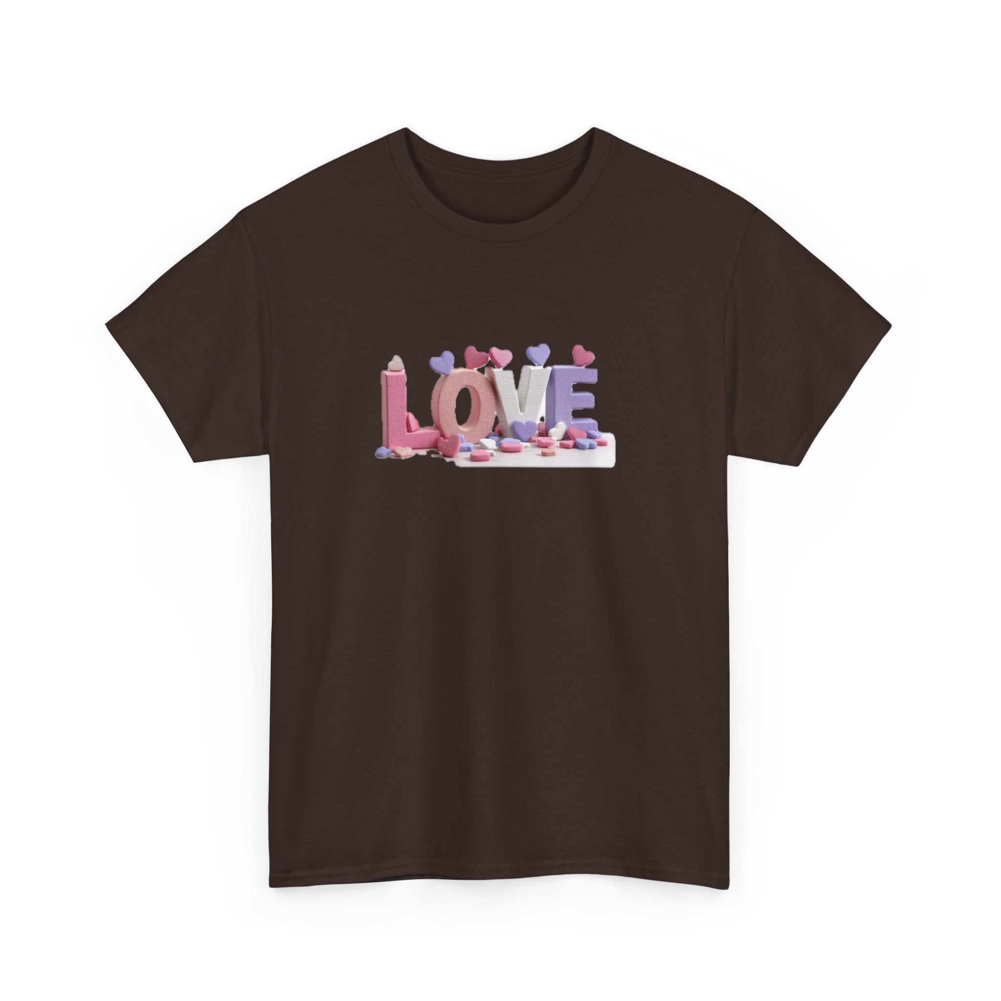 Love T-Shirt | Pink Heart Typography