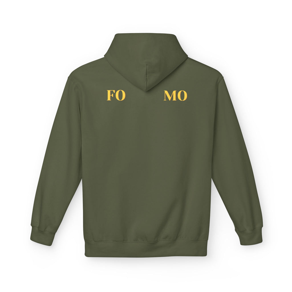 FOMO script and star Hoodie | Minimal typography streetwear