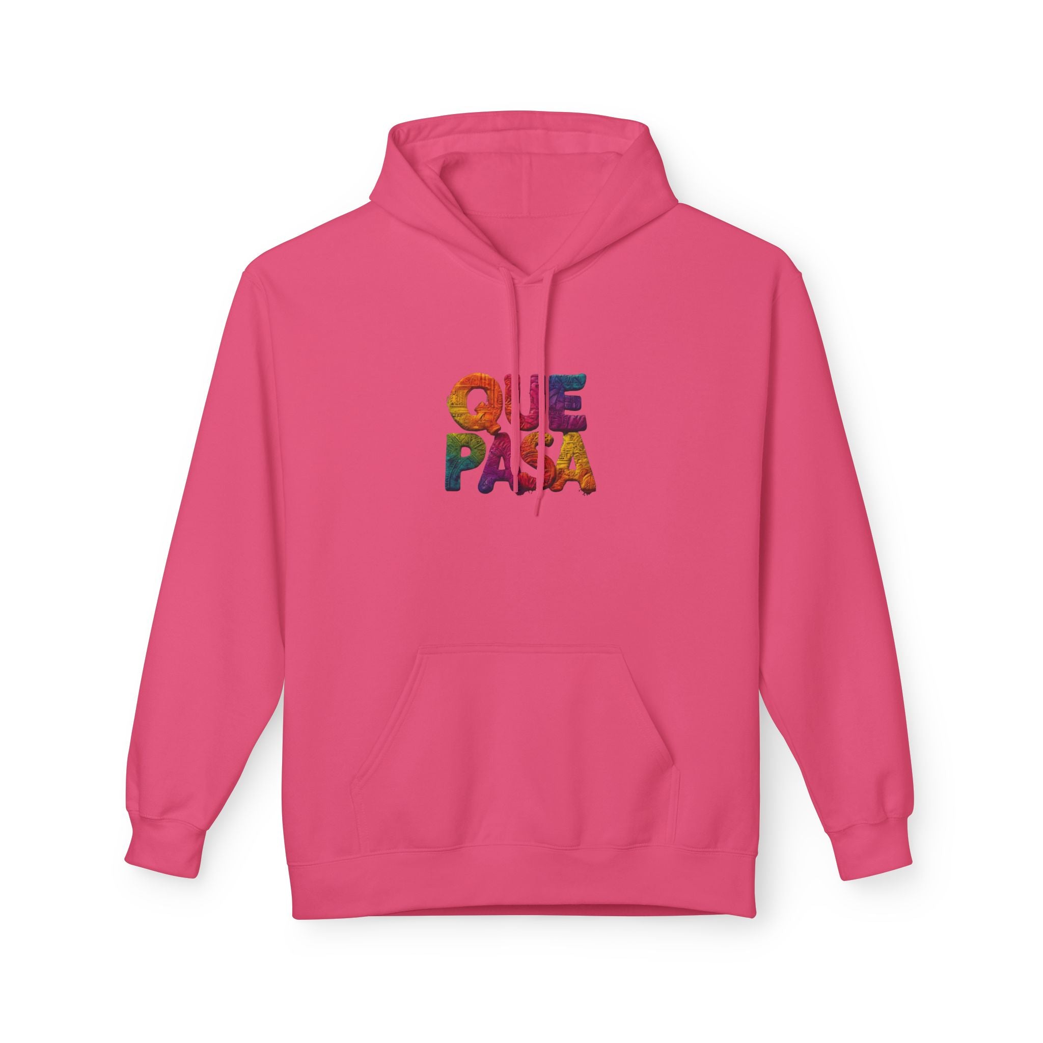 Que Pasa hoodie | Colorful Spanish phrase sweatshirt